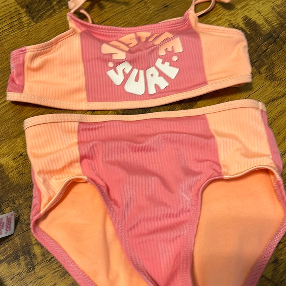 Justice girls two piece swimsuit